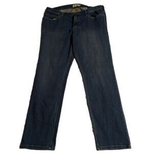 Carhartt Womens 16W Original‎ Fit Straight Leg Jeans Blue Stretch Denim